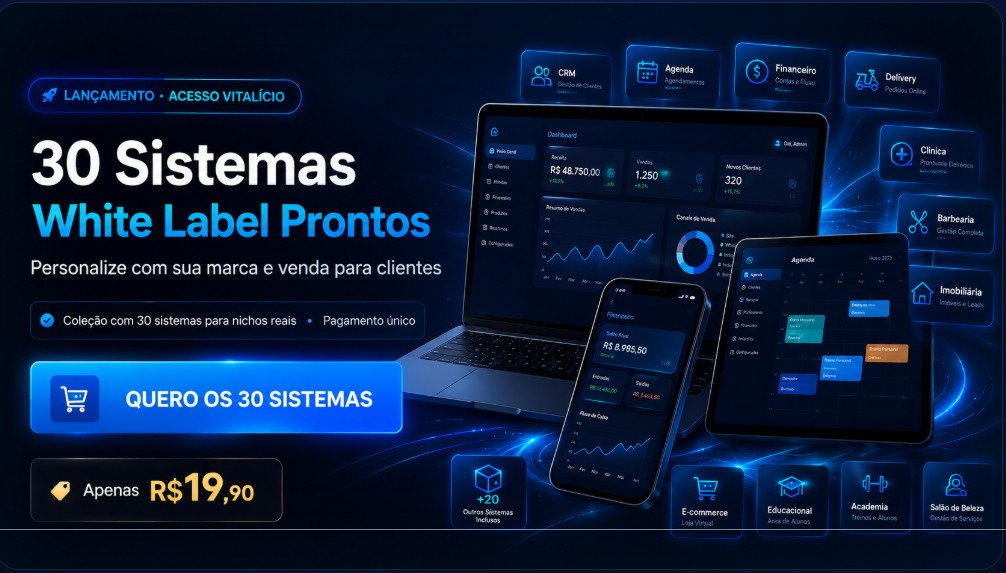 Portada del pack 30 Sistemas White Label Listos